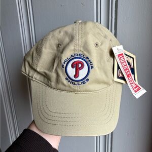 Vintage Philadelphia Phillies American Needle Tan Baseball Cap NEW Adult Hat